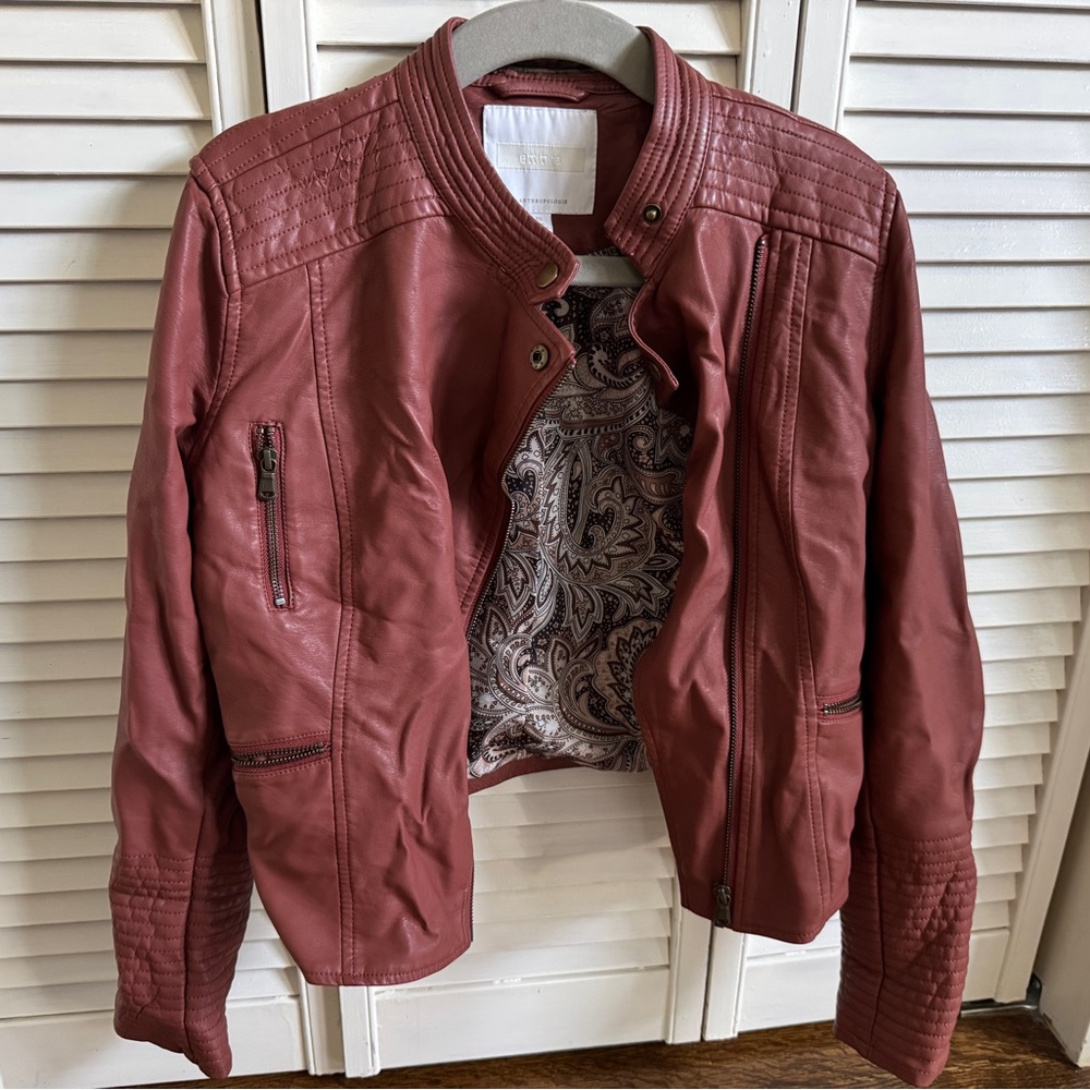 Anthropologie Etienne Rust Leather Jacket
